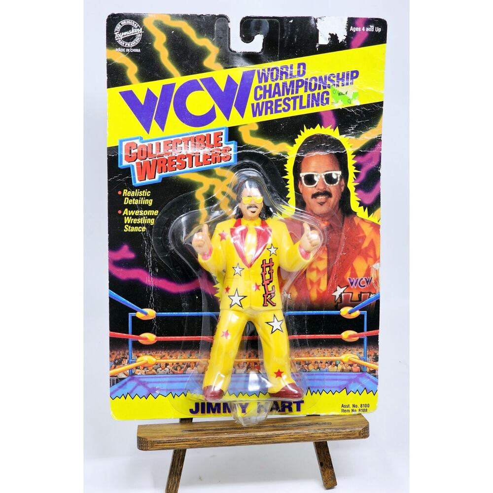 WCW Jimmy Hart Wrestling Figure 1994 LJN Original With Yellow Suit w/Hulk on it